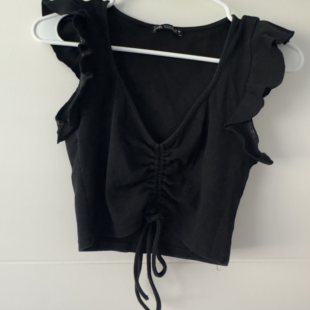 Zara Women's Black Crop-top